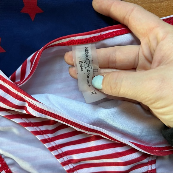 Star and Stripe American Flag 2 Piece Tankini Swim Suit - Picture 6 of 11